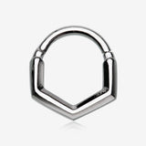 Majestic Hexa Steel Seamless Clicker Hoop Ring