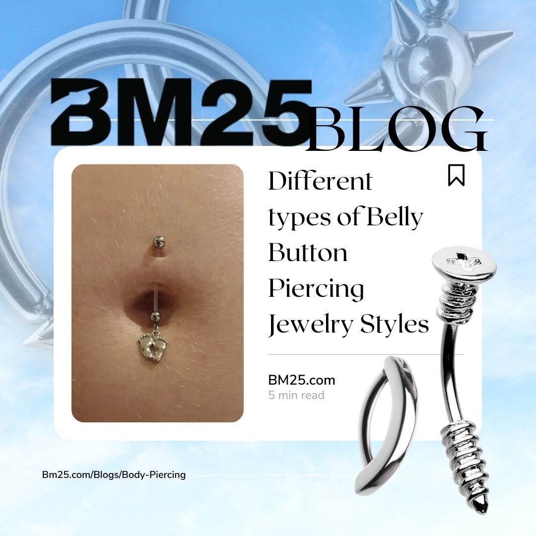 Different belly piercing fashion