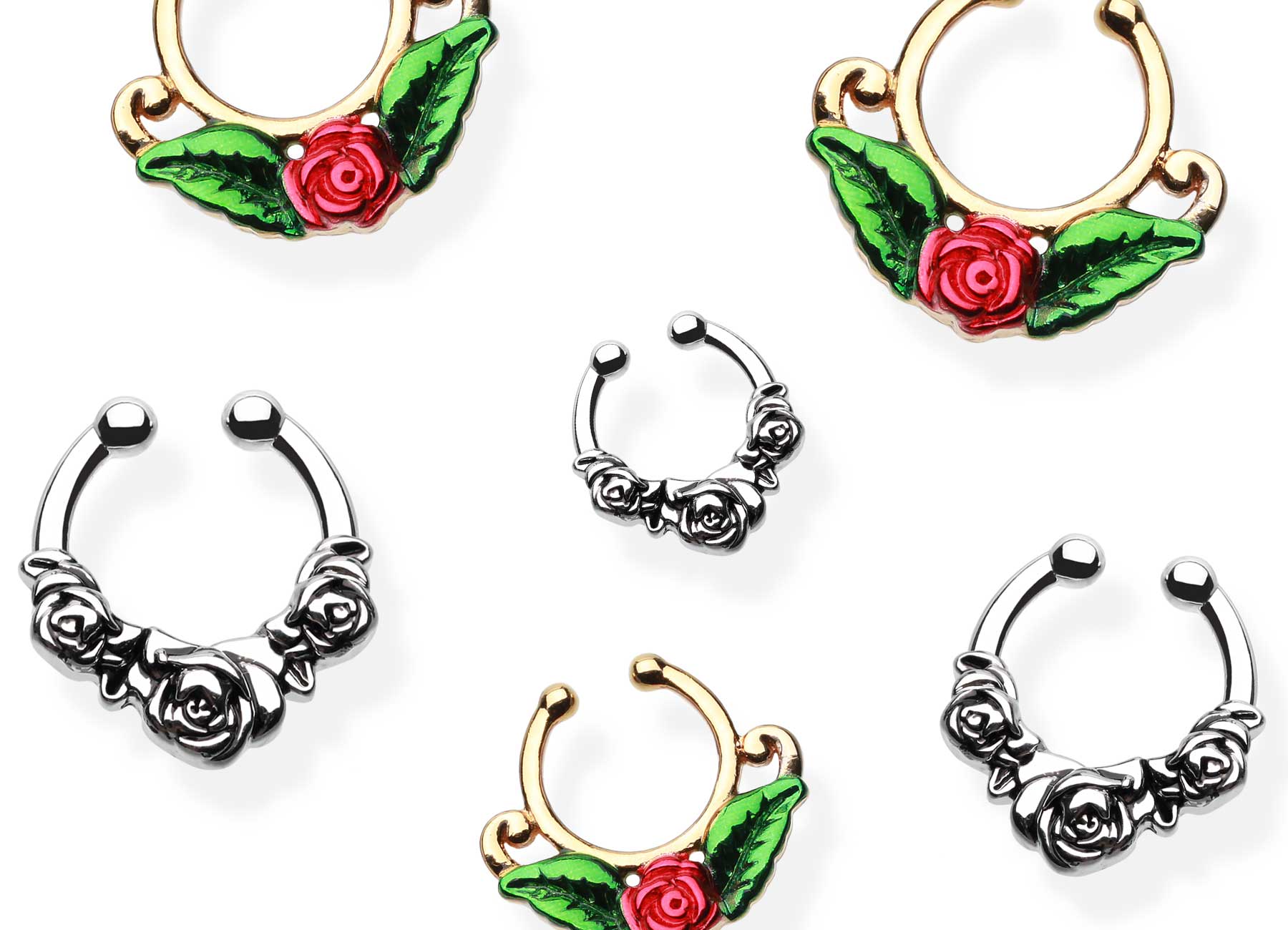 5 Pcs Fake Piercings Face Nose Ring Hoop 316L Surgical Steel Clip-on Fake  Nose Ring Lip Ring Ear Cuff Fake Septum Ring for Body Jewelry - Walmart.com