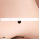 Detail View 2 of Colorline Ball Top Basic Nose Screw Ring-Black
