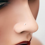 Detail View 1 of Round Plate Basic Steel Nose Stud Ring-Steel