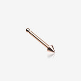 Rose Gold Basic Steel Spike Nose Stud Ring