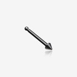 Colorline Basic Steel Spike Nose Stud Ring-Black