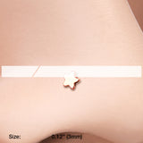 Detail View 2 of Rose Gold Star Nose Stud Ring-Rose Gold