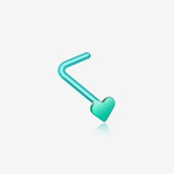 Colorline Steel Heart L-Shaped Nose Ring