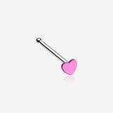 Vibrant Enamel Heart Nose Stud Ring