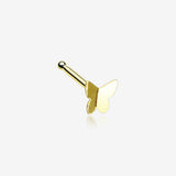 Golden Dainty Butterfly Icon Nose Stud Ring
