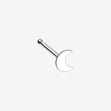 Dainty Crescent Moon Icon Nose Stud Ring