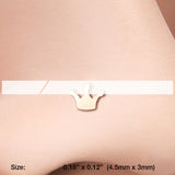 Detail View 2 of Rose Gold Dainty Princess Crown Icon Nose Stud Ring-Rose Gold