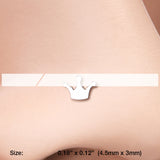 Detail View 2 of Dainty Princess Crown Icon Nose Stud Ring-Steel