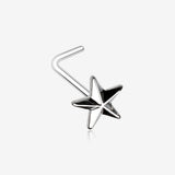 Nautical Star Icon L-Shaped Nose Ring
