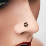 Detail View 1 of Golden Kali Filigree Icon Nose Stud Ring-Gold