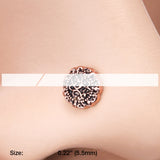 Detail View 2 of Rose Gold Mandela Filigree Icon Nose Stud Ring-Rose Gold