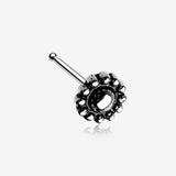 Aira Ornate Filigree Icon Nose Stud Ring-Steel