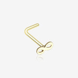 Golden Infinity Loop L-Shaped Nose Ring-Gold