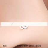 Detail View 2 of Rose Gold Infinity Loop Nose Stud Ring-Rose Gold