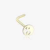 Golden Yin Yang Tao L-Shaped Nose Ring