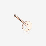 Rose Gold Yin Yang Tao Nose Stud Ring