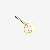 Golden Yin Yang Tao Nose Stud Ring-Gold