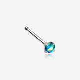 Opal Sparkle Prong Set Nose Stud Ring