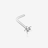 Star Icon Sparkle L-Shaped Nose Ring