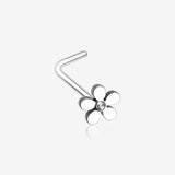 Grand Plumeria L-Shaped Nose Ring
