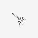 Cutesy Daisy Flower Sparkle Nose Stud Ring