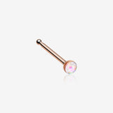 Rose Gold Opal Sparkle Nose Stud Ring