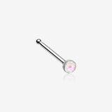 Opal Sparkle Nose Stud Ring-White