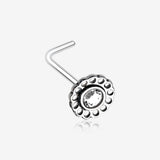 Freya Flower Filigree Sparkle Icon L-Shaped Nose Ring
