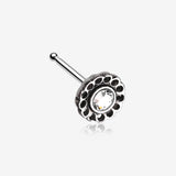 Freya Flower Filigree Sparkle Icon Nose Stud Ring