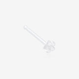 Flower Top Clear UV Acrylic Nose Stud Retainer