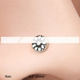 Detail View 2 of Antique Daisy L-Shaped Nose Ring-Steel
