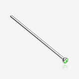 Press Fit Gem Top Steel Fishtail Nose Stud Ring