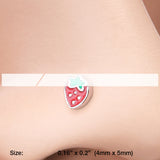 Detail View 2 of Adorable Strawberry Nose Stud Ring-Red