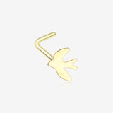 Golden Soaring Swallow L-Shaped Nose Ring