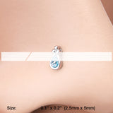 Detail View 2 of Mandala Ryn Sparkle Nose Stud Ring-Teal