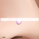 Detail View 2 of Glow in the Dark Circle L-Shaped Nose Ring-Pink