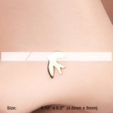Detail View 2 of Golden Soaring Swallow Nose Stud Ring-Gold