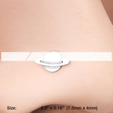 Detail View 2 of Saturn Planet Nose Stud Ring-Steel