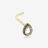 Golden Chakra Sparkle L-Shaped Nose Ring