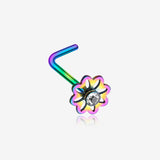 Colorline Daisy Breeze Sparkle L-Shaped Nose Ring