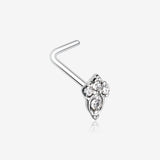 Victorian Elegance Sparkle L-Shaped Nose Ring