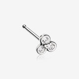 Sparkle Trinity Nose Stud Ring