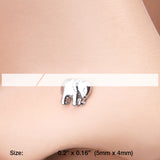 Detail View 2 of Adorable Baby Elephant L-Shaped Nose Ring