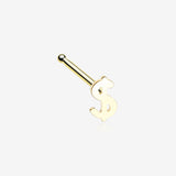 Golden Dollar Money Sign Nose Stud Ring
