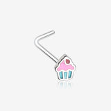 Sweet Lil Cupcake L-Shaped Nose Ring-Pink
