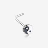Classic Ying Yang Logo L-Shaped Nose Ring