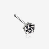 Black Pentagram Star Gothic Nose Stud Ring