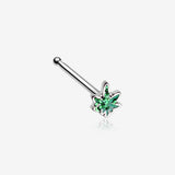 Glitter Sparkle Cannabis Nose Stud Ring